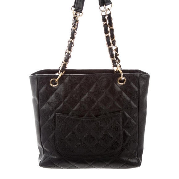 Vintage CHANEL mini tote black caviar leather with gold hardware - Picture 16 of 16